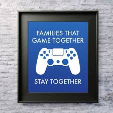 Digital Download Families That Game Together Stay Together Living Room Game Room Man Cave Printa Ps4 Ideas Of Ps4 Ps Gamer Room Video Game Rooms Game Room