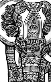Another Ornate Elephant Elephant Print Art Elephant Art Animal Coloring Pages