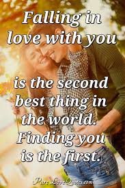Finding you is an inspirational romantic drama full of heart and humor about finding the strength to be true to oneself. Falling In Love With You Is The Second Best Thing In The World Finding You Is Purelovequotes