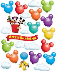 Eureka Disney Mickey Mouse Clubhouse Birthday Bulletin Board Set Classroom Decoration For Teachers 24 Pcs