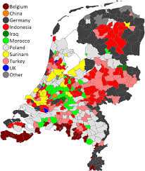 Most Common Foreign Country Of Birth In The Netherlands By Municipality Map Netherlands Historical Maps