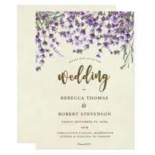 Lavender Floral Modern Wedding Invitation Zazzle Com Modern Wedding Invitations Modern Bridal Shower Wedding Shower Invitations