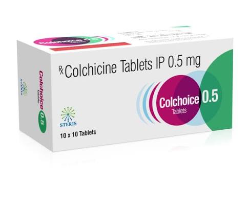 Colchicine 0.5mg Tablets at ₹ 20/stripe | ORTHOPEDICS RANGE in Jaipur | ID: 27071450455