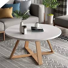 Short Round Coffee Table Wood End Side Table Living Room Nesting Tables With X Base Leisure Wo In 2020 Living Room Side Table Living Room Table Round Wood Coffee Table