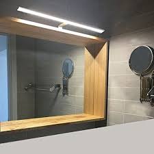 Baytter 8w Led Spiegelleuchte Bilderleuchte Schranklampe Wandleuchte Aus Aluminum Silber Warmweiss Ip44 Badezimmerlampe Badlampe Spiegel Wand Schminklicht