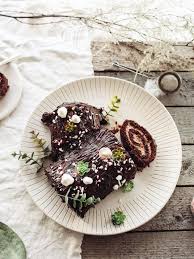 Vegan Chocolate Yule Log Izy Hossack Top With Cinnamon Recipe Chocolate Yule Log Vegan Chocolate Yule Log Cake