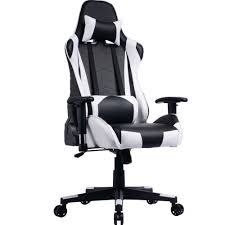 Some of them have memory foam pillows with a soft. Gamingchair Ergonomic Pu Leather Racing Gaming Chair With Reclining Backrest Adjustable Armrests White Best Buy Canada