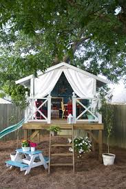 Outdoor Spielplatz Im Garten Fur Amusante Kinderspiele Backyard Backyard Trees Play Houses