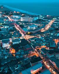 Accra At Night Ghana Ghana New York Skyline Accra