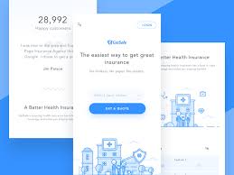 Another Collaboration With Nugraha Jati Utama This Shot Is An Explorations We Did For Getsafe Landing Page Mobile Landing Page Medical App Landing Page