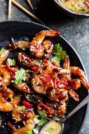 Honey Garlic Korean Bbq Grilled Shrimp Half Baked Harvest Recipe Korean Bbq Seafood Recipes Bbq Recipes
