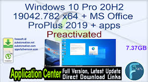The microsoft office 2007 12.0.4518.1014 demo is available to all software users as a free. Windows 10 Pro 20h2 19042 782 X64 Ms Office Proplus 2019 Apps Preactivated Free Download