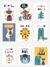 Nursery Art Animals Animal Nursery Art Cute Animal Illustration Printable Kids Poster