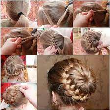 Donut Com Tranca Embutida Coiffure Mariage Enfant Coiffure Enfant Coiffure Communion