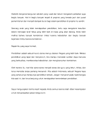 Contoh Pidato Bahasa Inggris Tentang Pendidikan Di Hari Besar Pendidi