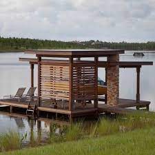 113 best boat dock images docked out diy dock accessories add ons at kroeger decor tips for your dock oasis acm christmas decorating ideas home tour a freaking dock hammock with images. Boat Docks Design Ideas Pictures Remodel And Decor Modern Lake House Dock House Modern Landscape Design