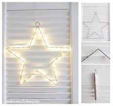 Lichterkranz Leuchtkranz Stern 30cm 40 Led Warm Weiss Fenster Deko Shabby Skandi Weihnachten Licht Lichterkette Sterne Led Stern