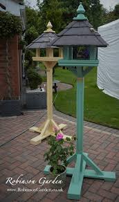 A Beautiful And Bespoke Wooden Bird Table Bird Feeder Hand Crafted And Hand Painted In Lincolnshire England By R Bird Tables Wooden Bird Feeders Bird Feeders