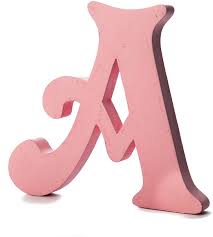 Gracie (english origin) meaning grace of god . Extra Large 6 Inch 15 Cm Wooden Alphabet Letters Hand Finished Free Standing Or Wall Mounted Decor For Weddings Baby Names Signs Unique Personalised Gift Pink Letter A Amazon Ca Home