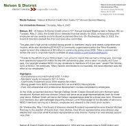Media Release - Nelson & District Credit Union hosts 72nd ...