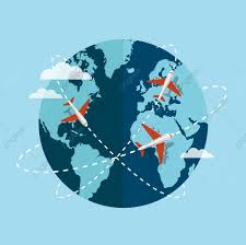 Traveling Around The World By Plane World Globe Airline Png And Vector With Transparent Background For Free Download Fly Around The World Travel Around The World Travel Sketches