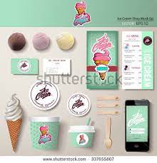 Download Vector Ice Cream Corporate Identity Template Design Set Branding Mock Up Ice Cream Shop Ice Cream Packaging Ice Cream Shop Branding