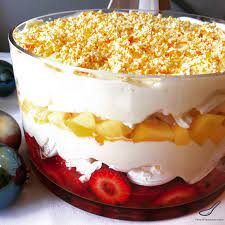 Super Easy To Make A Modern Trifle Without The Boring Stuff Meringue Cream Passionfruit Mangoes And Strawberrie Trifle Recipe Pavlova Trifle Recipes Easy