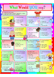 Idioms What Would You Say Arbetsblad Sprak Skola