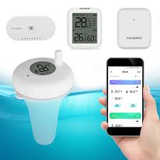 Misst temperatur, luftfeuchtigkeit und luftdruck. Wlan Swimming Pool Thermometer Bundle Mit Aufstell Display Outdoor Hygrometer Thermometer Datenlogger Export Funktion Cloud App Poolthermometer Shop Smarte Pooltechnik