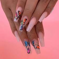 A refreshing butterfly nail art design with french tip. 25 Beautiful Butterfly Nail Designs For 2021 May The Ray