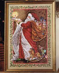 Merry christmas to all christmas scenes noel christmas vintage christmas santa cross stitch counted cross stitch patterns kitsch magic santa christmas napkins. Old Fashioned Santa Claus Checking His List Cross Stitch Etsy Santa Cross Stitch Cross Stitch Patterns Christmas Cross Stitch Christmas Stockings