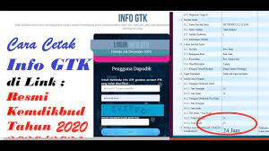 Cara mencetak infogtk 2020 2 0 di akun individual gtk edukasinfo net. Cara Cetak Info Gtk 2020 2021 Di Link Resmi Kemdikbud Youtube