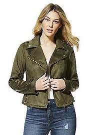 F F Faux Suede Biker Jacket Khaki Fashion Outfits Faux Suede Biker Jacket Clothes