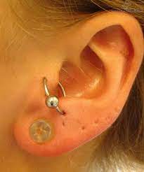 Tragus To Anti Tragus Orbital Set Piercing On Left Ear Tragus Piercings Piercings Anti Tragus