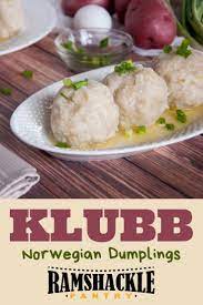 These Norwegian Potato Klubb Dumplings Are So Tasty Filling And A Great Way To Celebrate Scandinavia Whether It I Klubb Recipe Norwegian Cuisine Viking Food
