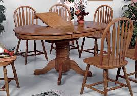 Large round antique dining table. Farmhouse Oak Dining Table And 4 Side Chairs Cincinnati Overstock Warehouse