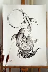 Check spelling or type a new query. Original Stippling Artwork Koi Fish Couple Wall Decor Etsy