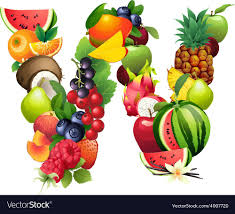 Vector Illustration Letter W Composed Of Different Fruits With Leaves Download A Free Preview Or High Quality Adobe Illust Different Fruits Lettering Letter W