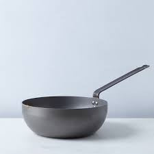 Mauviel M Steel Splayed Curved Saute Pan Mauviel Induction Cooktop Saute Pan