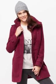 Bordo Kadin Kase Kaban 278578 Defacto Parka Mont Kabana