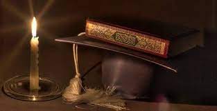 Still Life Composed Of Quran Koran Placed On A Graduation Cap Quran Still Life Koran