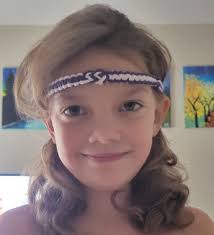 Square knot headband with Josephine knot