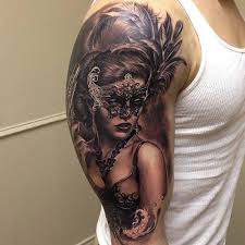 Burlesque Tattoo Pictures At Checkoutmyink Com Venetian Mask Tattoo Burlesque Tattoo Mask Tattoo