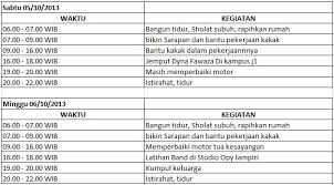 Jika ada sedang mencari contoh tabel kegiatan sehari hari dari bangun tidur sampai tidur lagi. Tugas Softskill Kegiatan Sehari Hari Rahmathidaayat