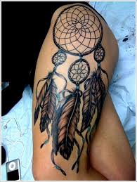 Thigh tattoos are available in various styles like tribal, realistic 3d, watercolor, drawings, and more. Sexy Dream Catcher Tattoo Thigh Tattoo Design Tattoo Patterns Http Tattoo781 Blogspot Com Tattoos At Repinned Net