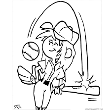 Draw a pitcher's mound by the p. Baseball Girl Coloring Pages Baseball Coloring Pages Coloring Pages For Kids And Adults