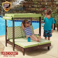 Kids Lounge Chair Furniture Double Chaise Lounger Outdoor Patio Canopy Pool New Kidkraft Kids Patio Furniture Kids Outdoor Furniture Pool Furniture