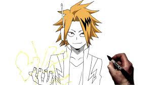 Attention outside of drawing the figure and onto the important thing to keep in mind while drawing th. How To Draw Denki Kaminari Step By Step My Hero Academia Youtube