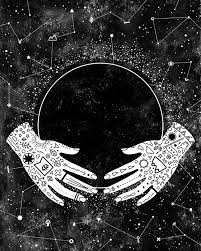 Bohemian aesthetic illustration with hands and moon phases. Witchspo 5 Moon Phases By Camille Chew Bubble Brew