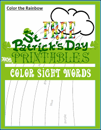 A clover to add pattern to. Saint Patrick S Day Printables Sight Word Rainbow Coloring Sheet 3 Boys And A Dog